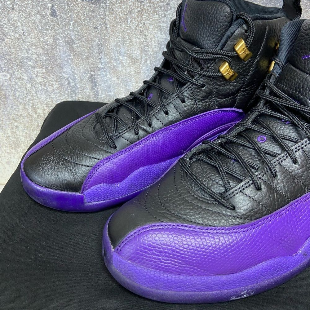 Air Jordan Retro 12 Field Purple Black Sneakers Size 12 - Picture 12 of 14